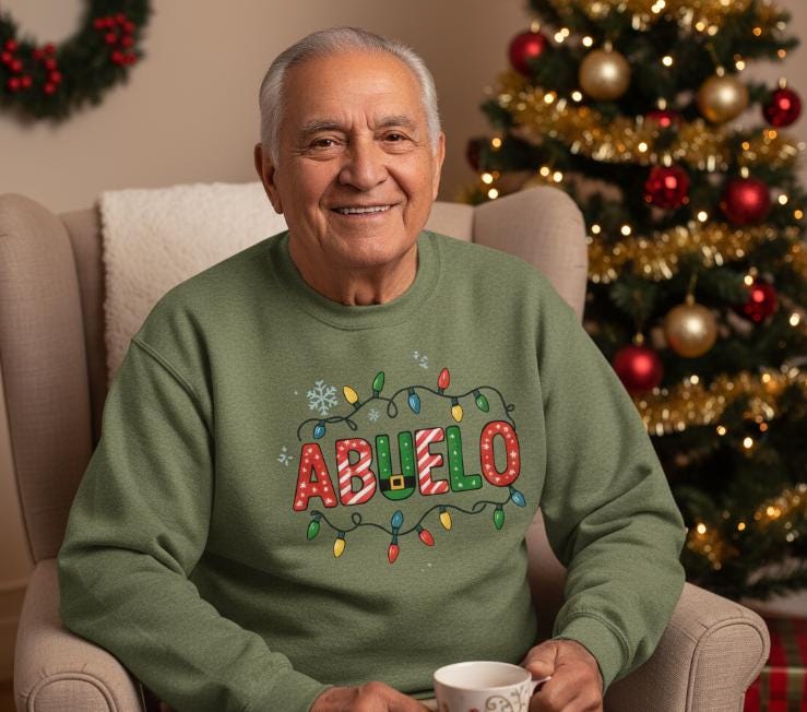 Christmas "Abuelo" Sweatshirt | Matching family sweatshirts En Español | Familia Sweatshirts | Abuelo Sweatshirt for Christmas