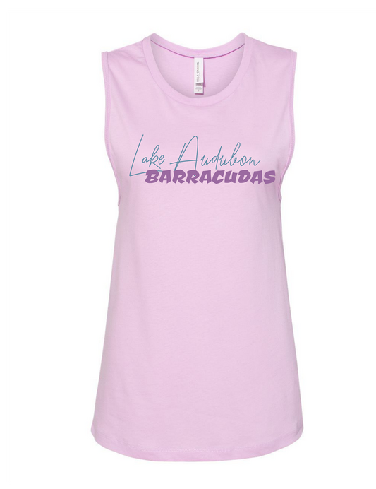 Barracudas SWIM TEAM Adult Bella + Canvas Tank | Relaxed Vintage Swim Team Graphic Tank